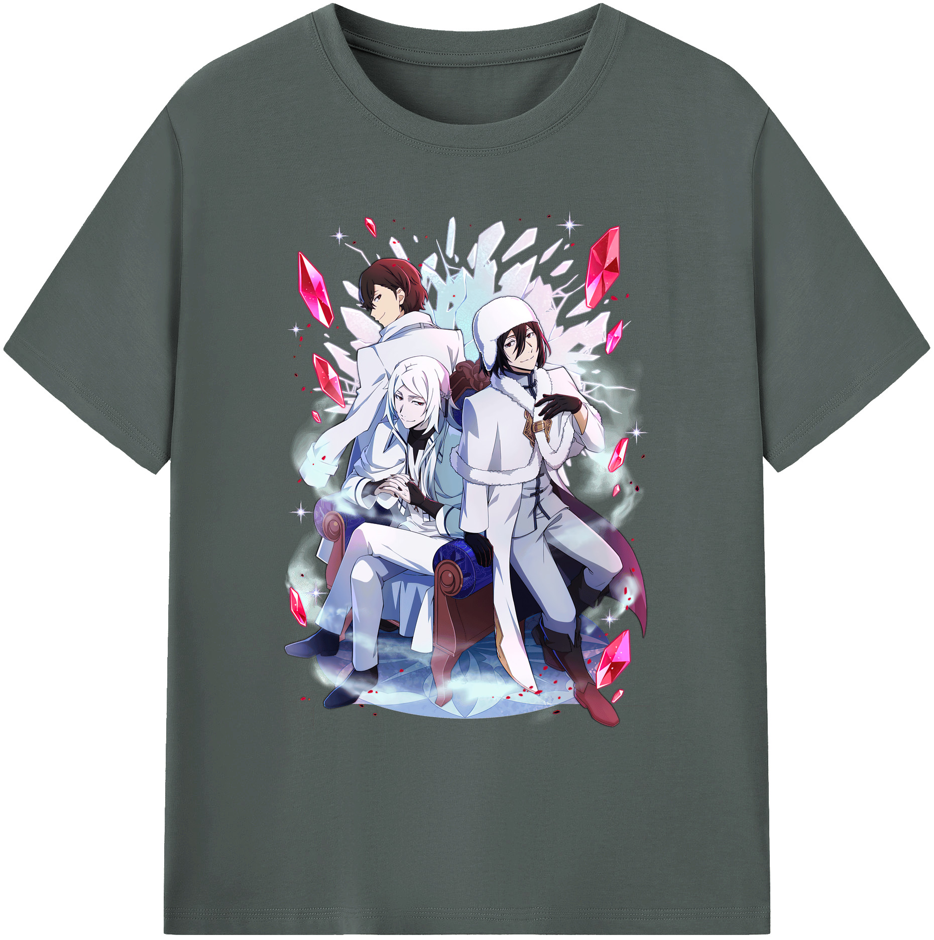 （画像用） 文豪ストレイドッグス Bungo Stray Dogs 綿100％ メンズ半袖Tシャツ｜肌触りやわらか＆通気性